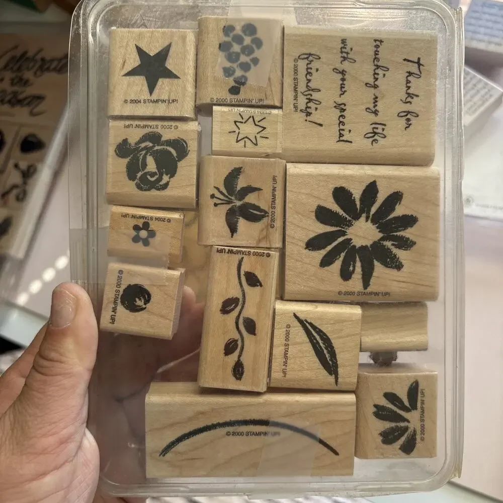 Stampin’ Up! HUGE Collection Vintage 80s 90s Wood Rubber Stamps Many Sets Styles